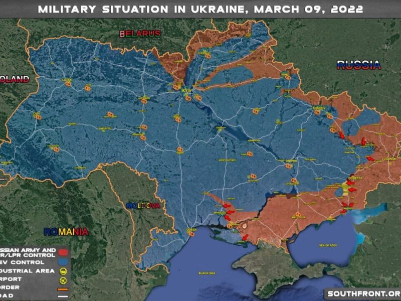 Zełenski ratuje swój tyłek, podczas gdy rosyjskie siły posuwają się naprzód: Czternasty (09.03.2022) dzień działań na Ukrainie [wideo PL]