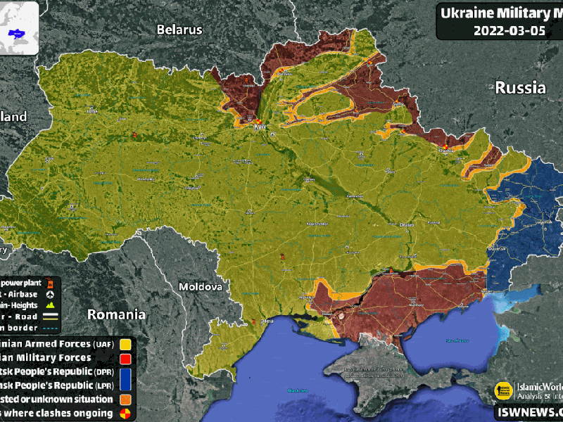 Sytuacja militarna na Ukrainie, 19 marca 2022 (iswnews.com)