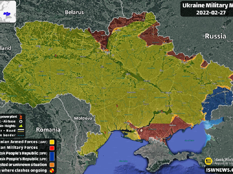 Sytuacja militarna na Ukrainie, 5 marca 2022 (iswnews.com)