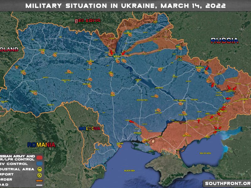 Rosyjskie postępy i opóźnienia na liniach frontu w Donbasie. Osiemnasty (13.03.2022) dzień działań na Ukrainie [wideo PL]