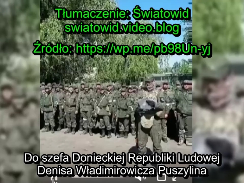 Pocztówki z Donbasu: Apel bohaterów z 3. batalionu 105. pułku Donieckiej Republiki Ludowej do naczelnego dowództwa (Denisa Puszylina)