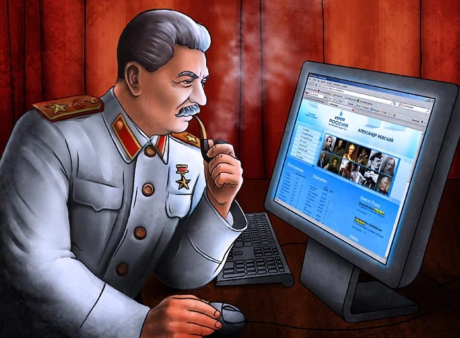 Pejzaż internetowy Rosji ze Stalinem w tle …